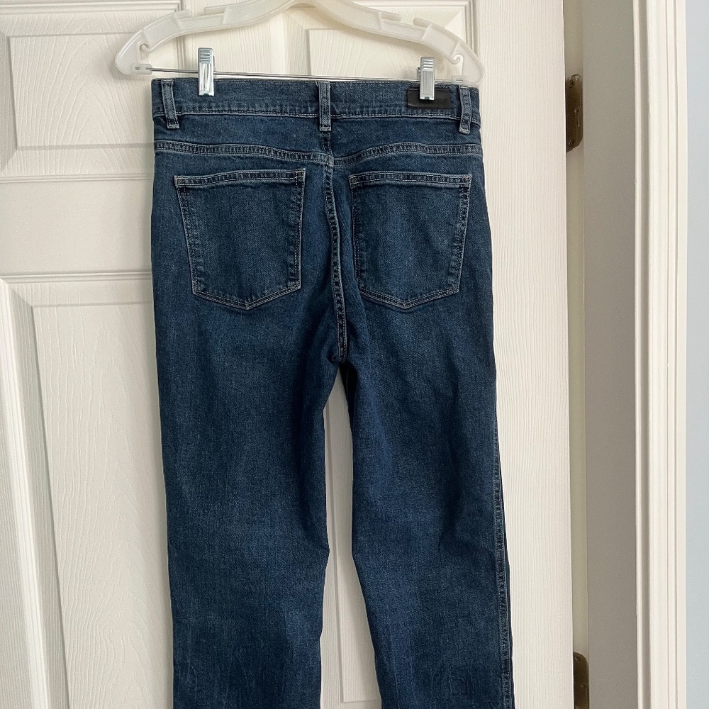 DL 1961 Patti jeans, size 27, tailored to 26 3/4 “ length, color is dark blue